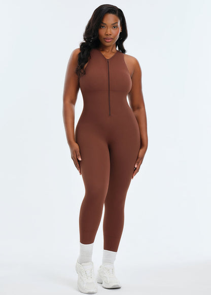 SnatchedKnit Front Zip Jumpsuit