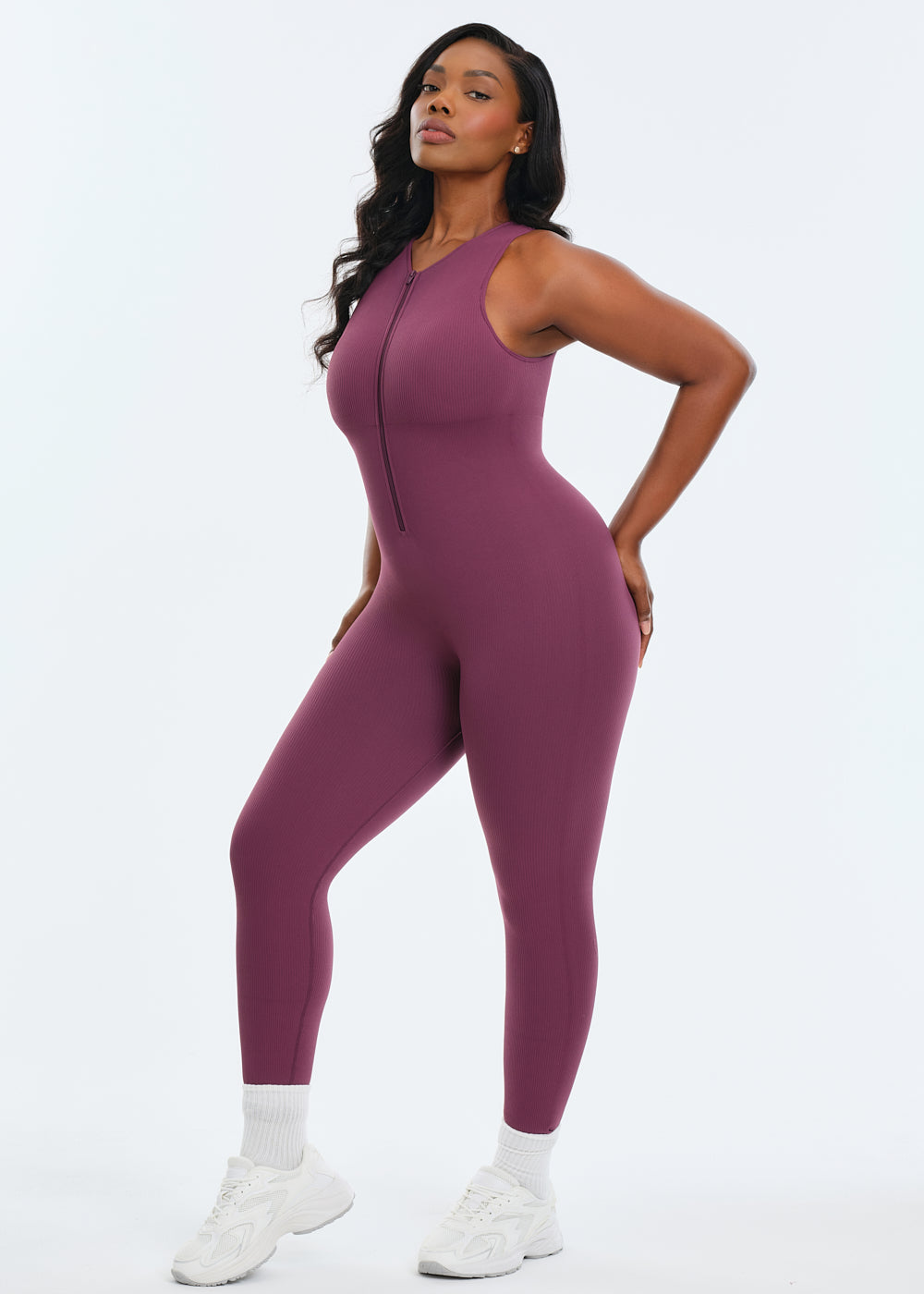SnatchedKnit Front Zip Jumpsuit
