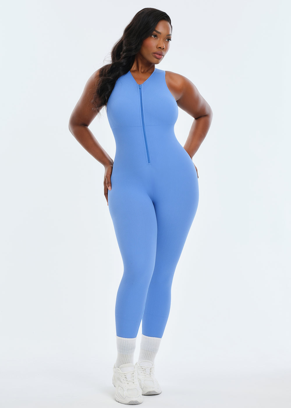 SnatchedKnit Front Zip Jumpsuit