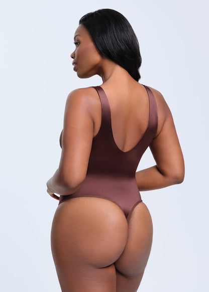 SatinSculpt Tank Bodysuit Thong