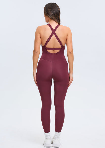 SaunaSculpt Open-Back Jumpsuit