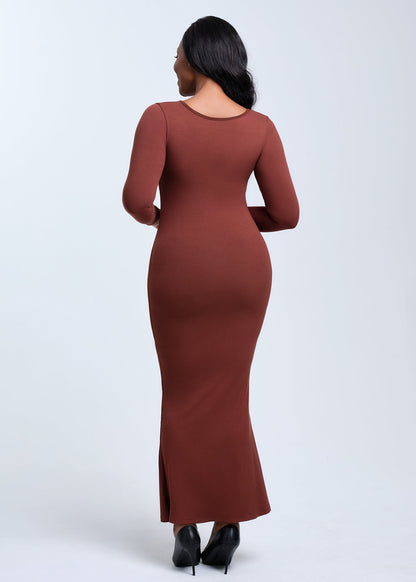 SecretSculpt Long Sleeve Midi Dress