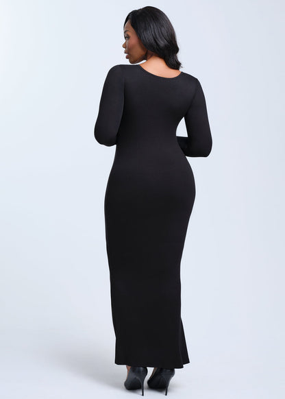 SecretSculpt Long Sleeve Midi Dress
